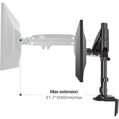 NB North Bayou H100 17" to 30" Adjustable Universal Monitor Arm Gas-Spring Desk Mount