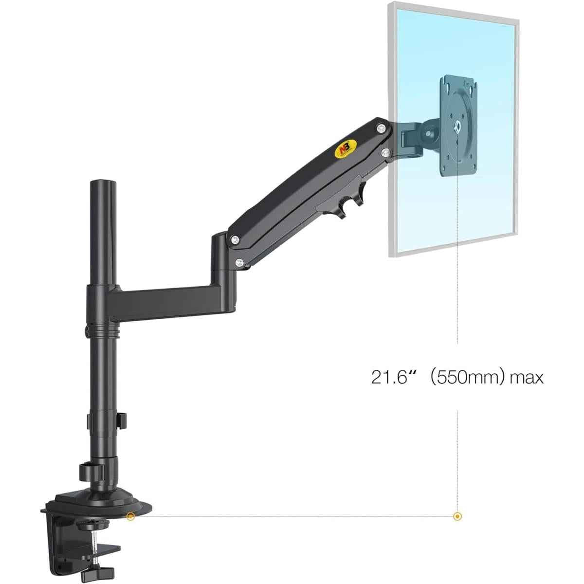 North Bayou NB North Bayou H100 17" to 30" Adjustable Universal Monitor Arm Gas - Spring Desk Mount