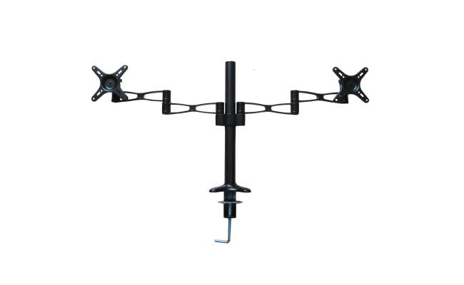 Desk Dual Screen Mount Stand Extendable Arm Monitor