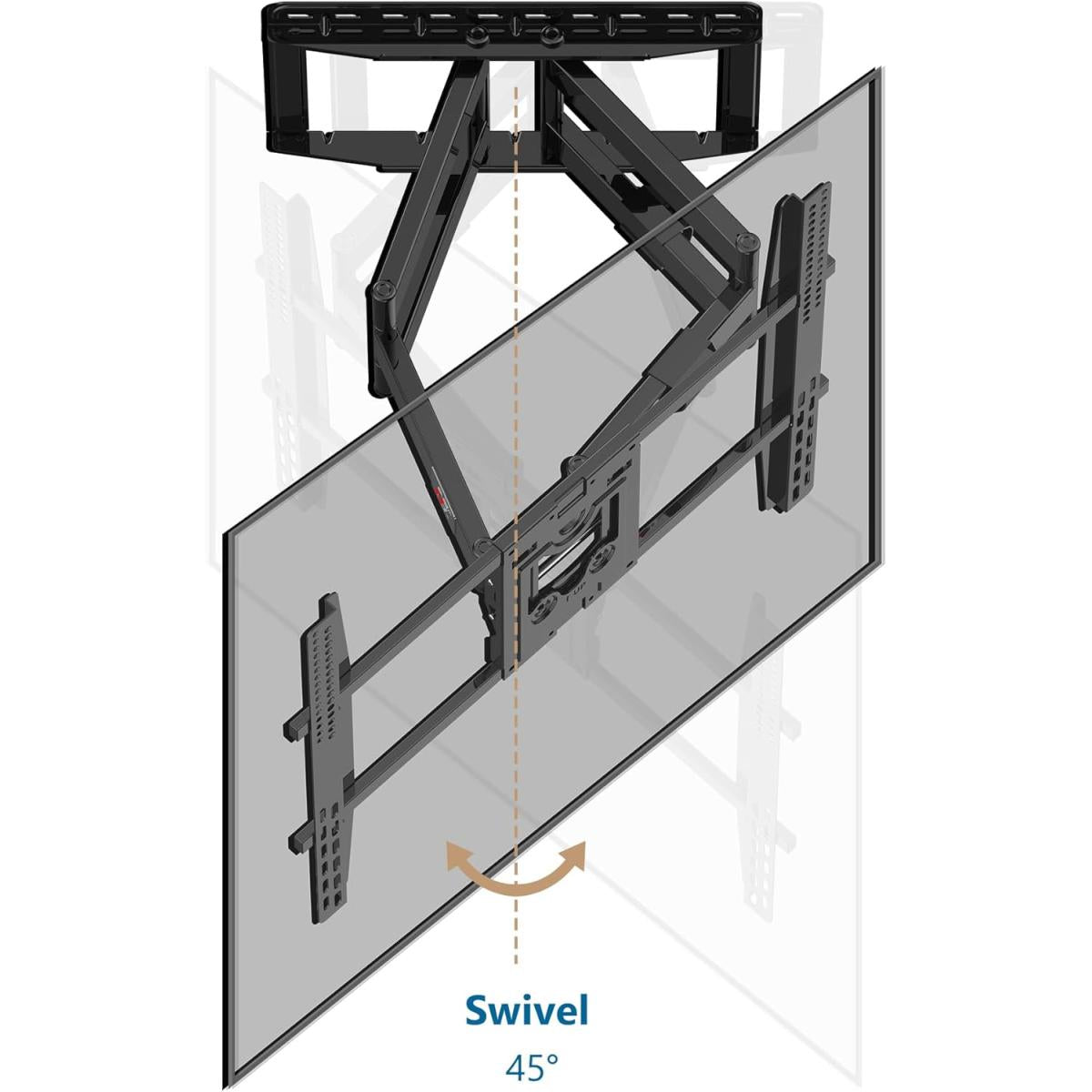 NB North Bayou SP5 Full Motion 75" to 110" Heavy Duty TV Wall Mount for Large OLED, LCD, 4K TV with Cable Management