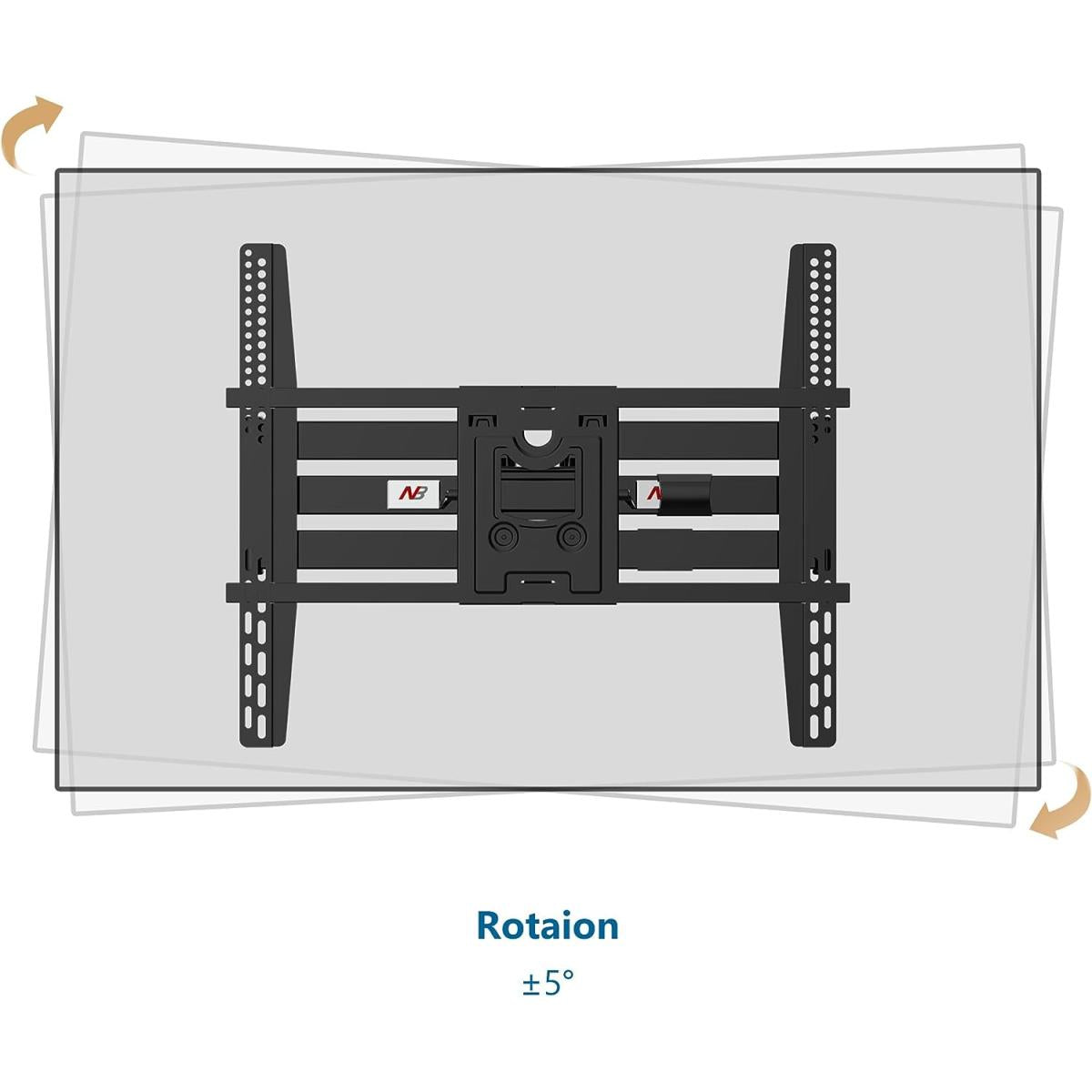 NB North Bayou SP5 Full Motion 75" to 110" Heavy Duty TV Wall Mount for Large OLED, LCD, 4K TV with Cable Management