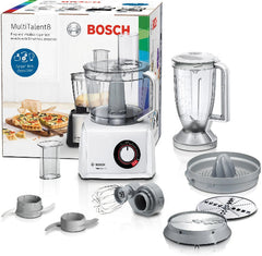 Bosch Food Processor, 1100 Watts, 4 Speeds, White - MC812W620