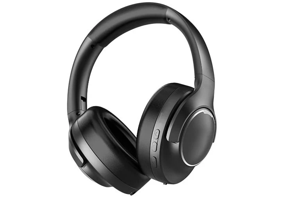 Abingo BT80 Wireless Over-Ear Headphones – Bluetooth V5.1, 40mm Drivers, Deep Bass, Zinc Alloy Build, 20-Hour Playtime, Foldable – Black