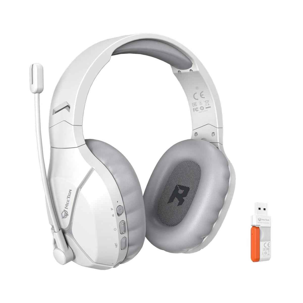 Meetion BTH011 Tri-Mode 2.4G Wireless Bluetooth & Wired Gaming Headset -White Meetion BTH011 Tri-Mode 2.4G Wireless Bluetooth & Wired Gaming Headset -White