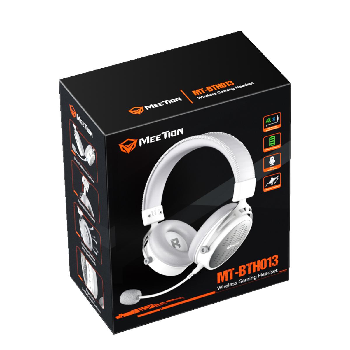 Meetion BTH013 Tri-Mode Wireless Surround Sound Gaming Headset -White