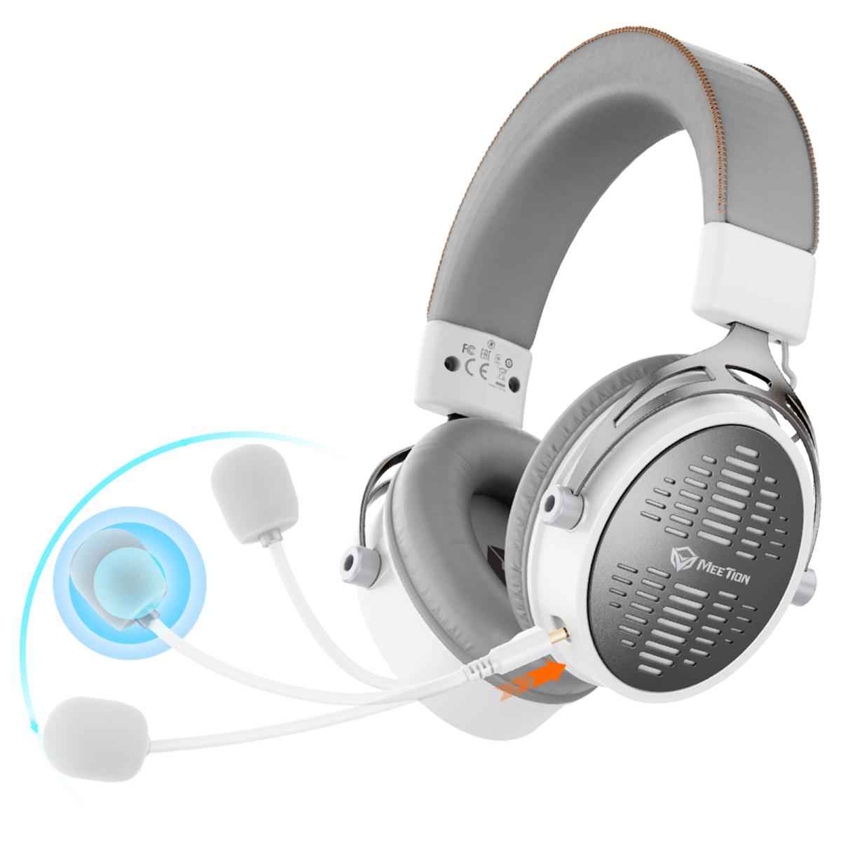 Meetion BTH013 Tri-Mode Wireless Surround Sound Gaming Headset -White Meetion BTH013 Tri-Mode Wireless Surround Sound Gaming Headset -White