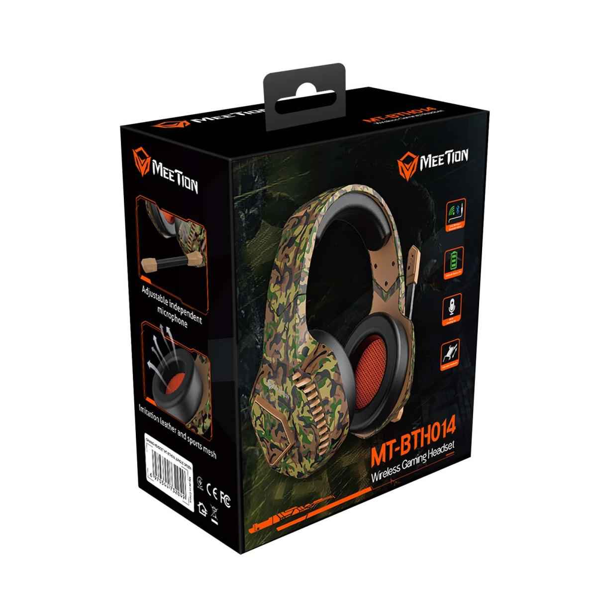 Meetion BTH014 Surround Sound 2.4G Wireless Bluetooth & Wired Gaming Headset -Green Meetion BTH014 Surround Sound 2.4G Wireless Bluetooth & Wired Gaming Headset -Green