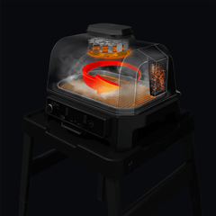 Ninja Woodfire Pro XL Electric BBQ Grill & Smoker, 1700Watts, Grey/Black - OG850UK