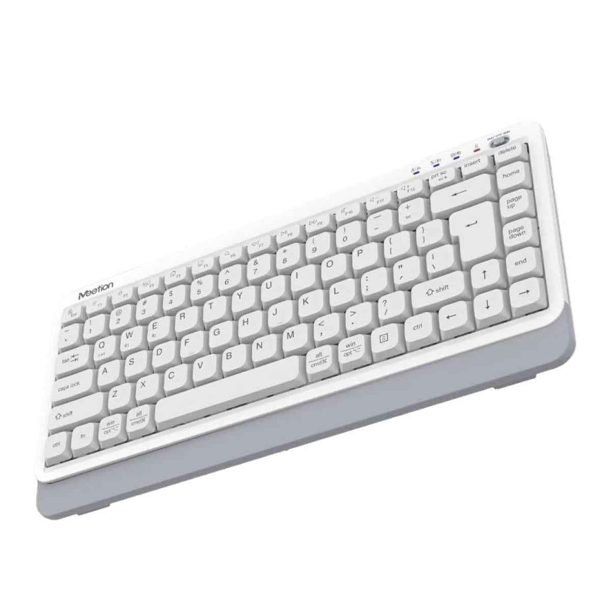 Meetion BTK500 Streamlined Dual-Mode Compact Wireless Keyboard -White Meetion BTK500 Streamlined Dual-Mode Compact Wireless Keyboard -White