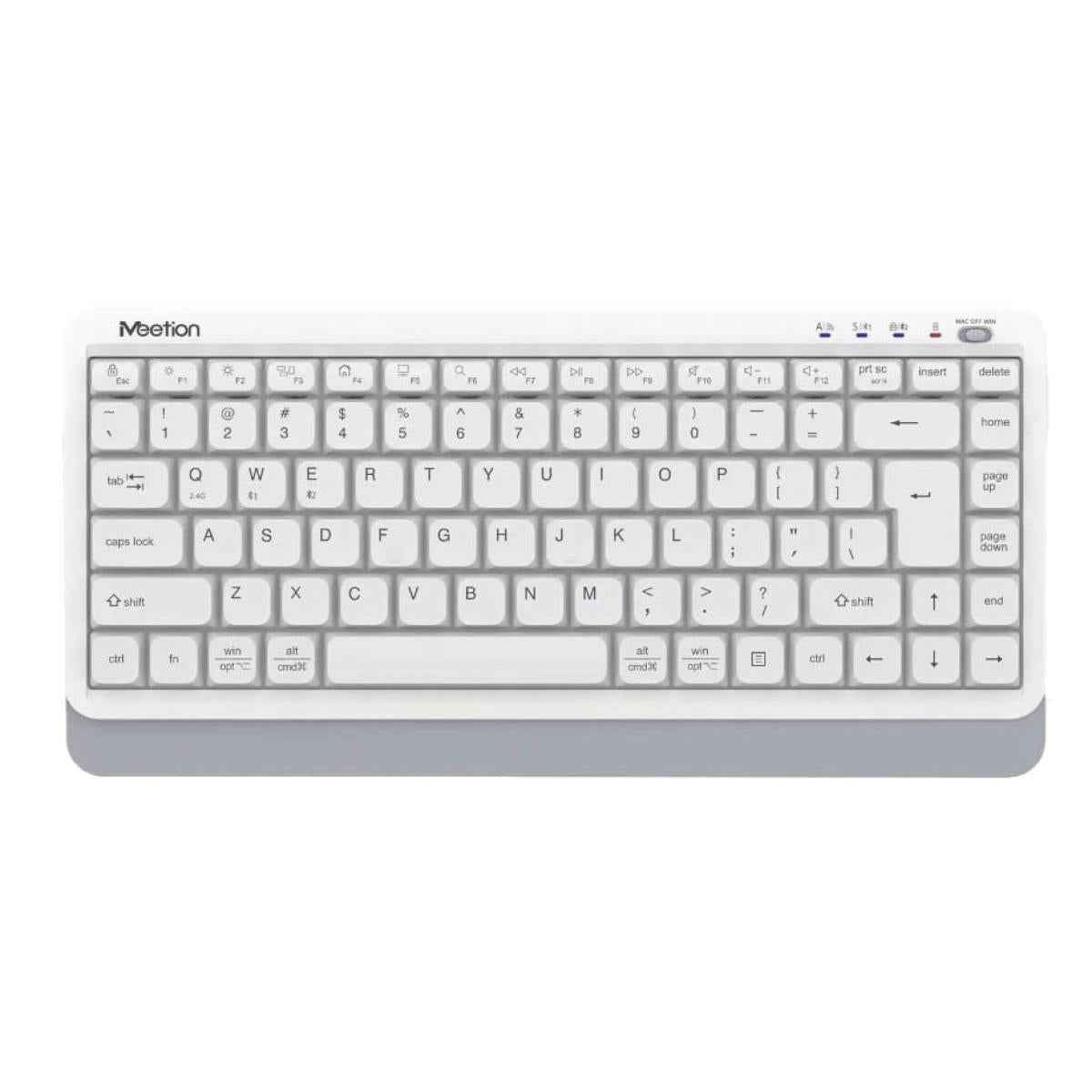 Meetion BTK500 Streamlined Dual-Mode Compact Wireless Keyboard -White