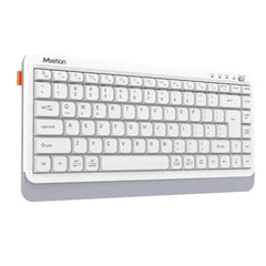 Meetion BTK500 Streamlined Dual-Mode Compact Wireless Keyboard -White