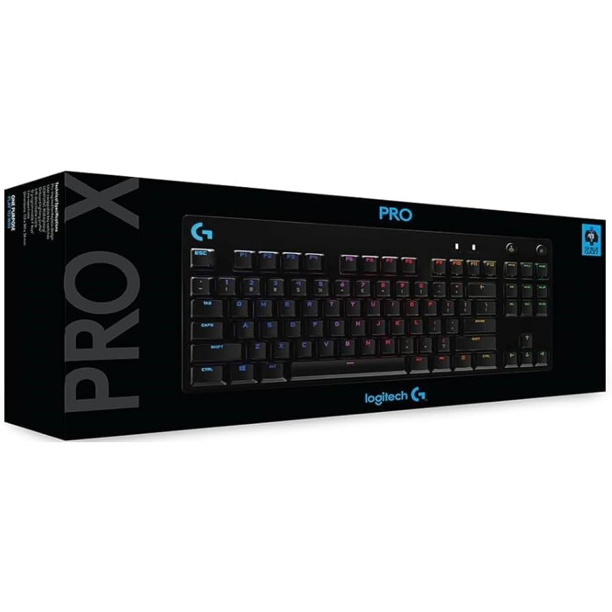 Logitech G Pro X Tkl Wired Mechanical Swappable Switches Lightsync Rgb Detachable Cable 12 Programmable F Keys Gx Blue Clicky Switches Black