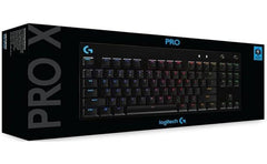 Logitech G Pro X TKL Wired Mechanical Swappable Switches LIGHTSYNC RGB Detachable Cable 12 Programmable F-keys GX Blue Clicky Switches - Black