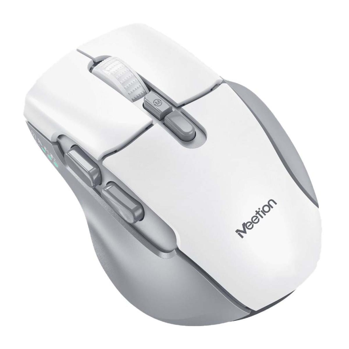 Meetion BTM001 2.4G Wireless & Bluetooth Dual-Mode Ergonomic Mouse -White