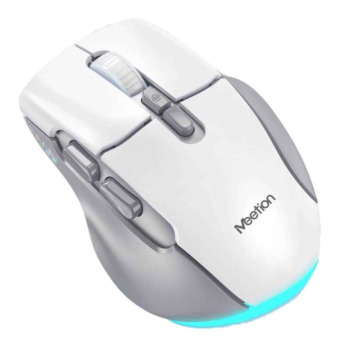 Meetion BTM001 2.4G Wireless & Bluetooth Dual-Mode Ergonomic Mouse -White