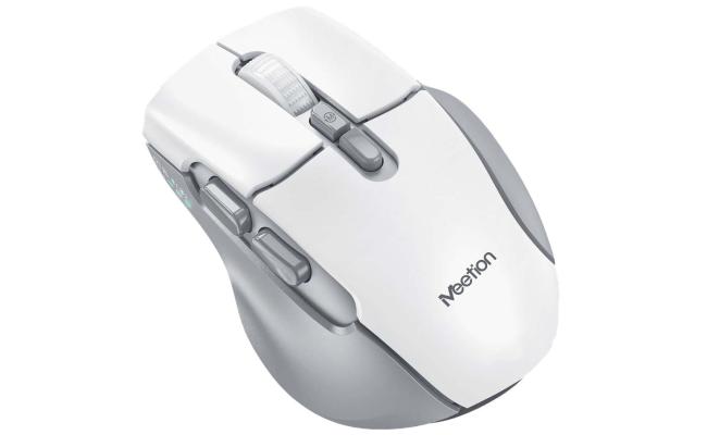 Meetion Btm001 2.4g Wireless & Bluetooth Dual Mode Ergonomic Mouse White