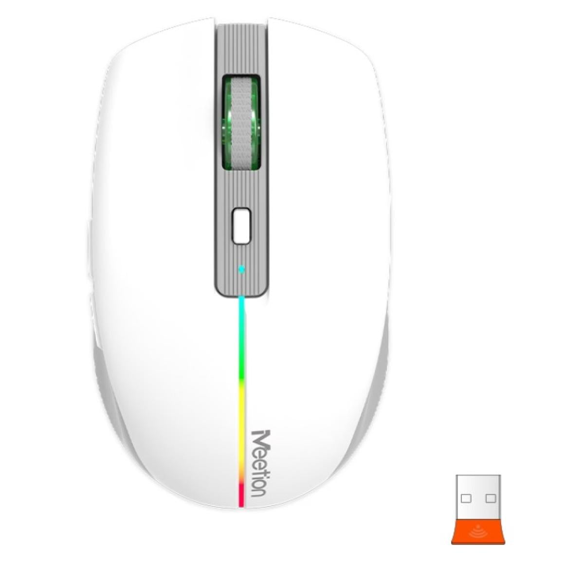 Meetion BTM002 2.4G Wireless & Bluetooth Dual Mode Mouse -White