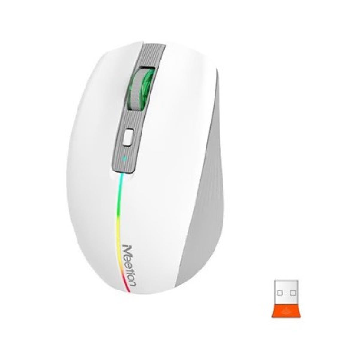 Meetion BTM002 2.4G Wireless & Bluetooth Dual Mode Mouse -White