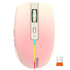 Meetion BTM002 2.4G Wireless & Bluetooth Dual Mode Mouse -Pink