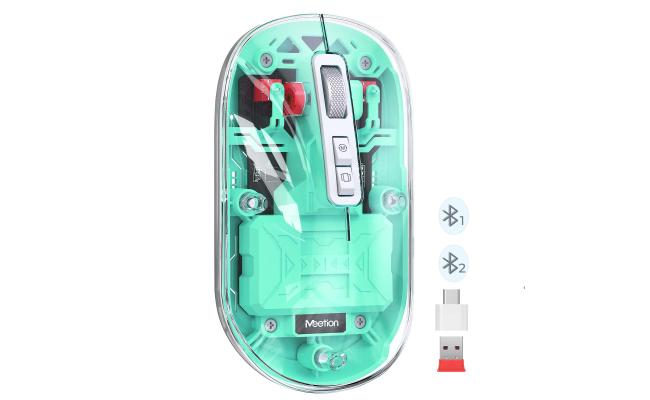 Meetion Btm005 Dual Mode 2.4g Bluetooth & Wireless Mouse Green