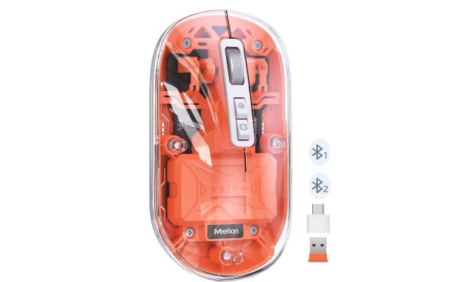 Meetion Btm005 Dual Mode 2.4g Bluetooth & Wireless Mouse White
