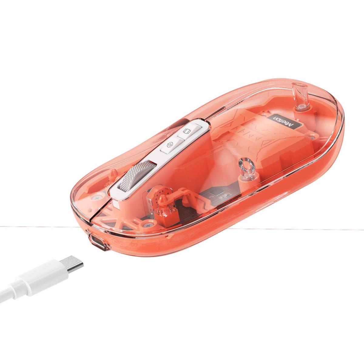 Meetion BTM005 Dual Mode 2.4G Bluetooth & Wireless Mouse -Orange
