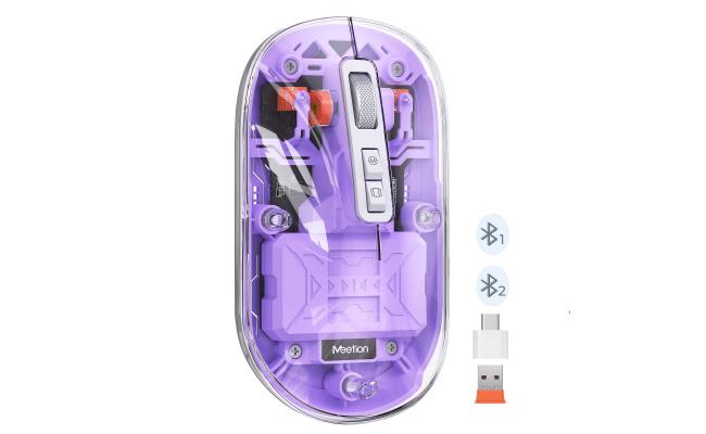 Meetion BTM005 Dual Mode 2.4g Bluetooth & Wireless Mouse Pink