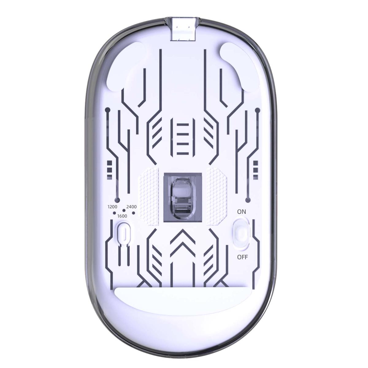 Meetion BTM005 Dual Mode 2.4G Bluetooth & Wireless Mouse -White