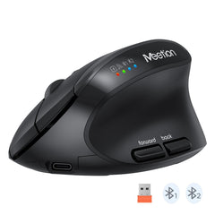 Meetion BTM008 Ergonomic Vertical Wireless Mouse BT+2.4GHz