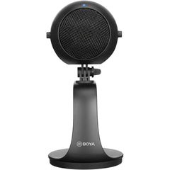Boya BY-PM300 USB Microphone Condenser Microphone with Monitoring for Podcasts, Studios, Streaming, Radio, YouTube, Plug 'n Play on PC and Mac - Black