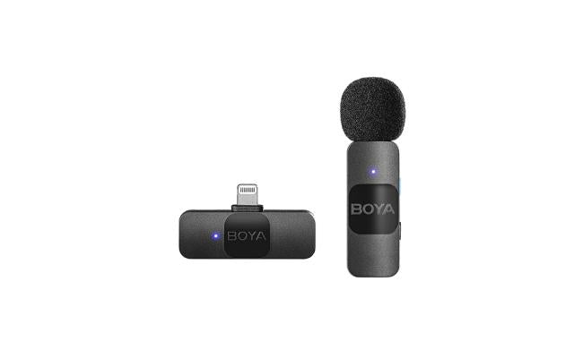 Boya By V1 Ultracompact 2.4ghz Iphone Wireless Microphone System (one Mic) with audio