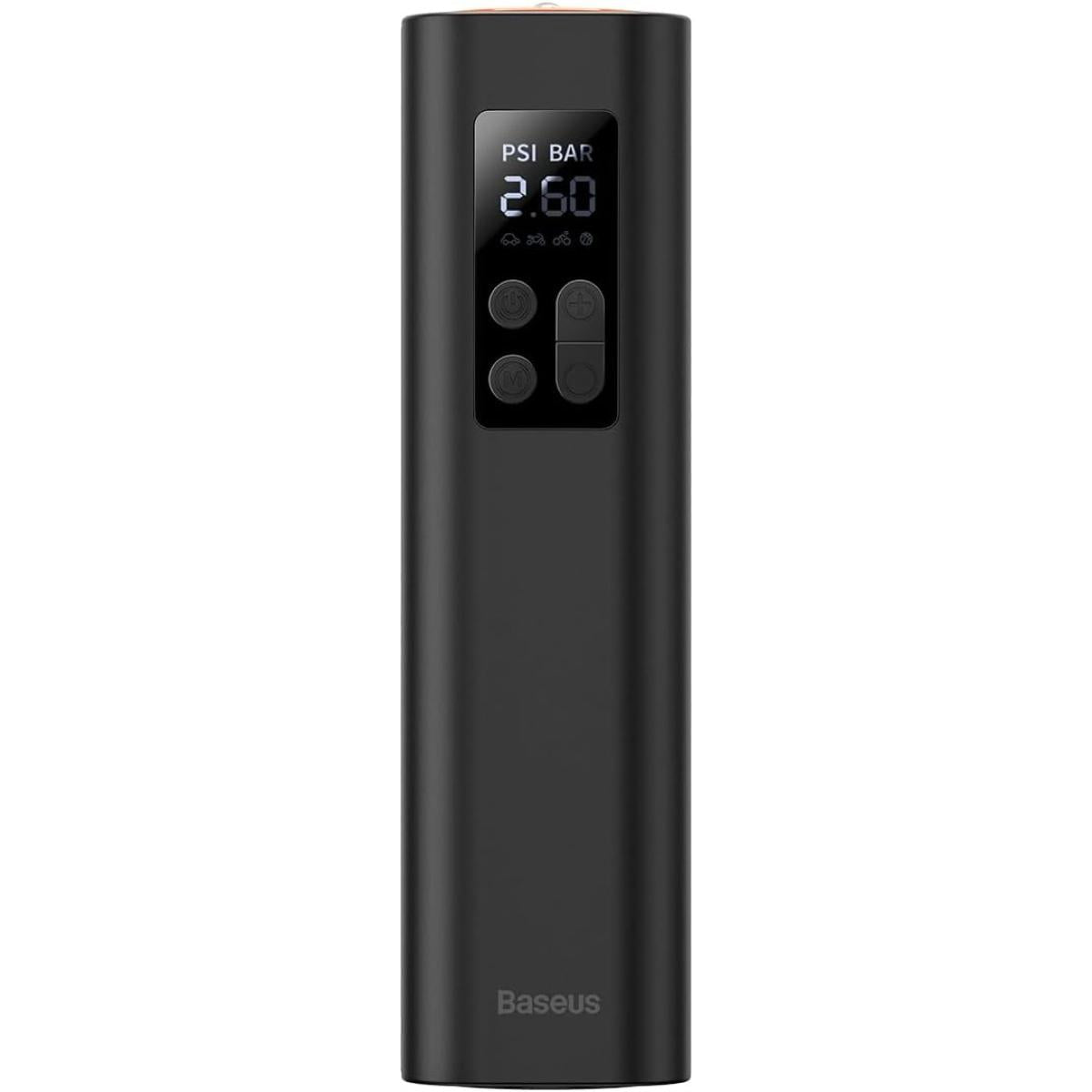 Baseus Car Tool Super Mini Inflator Tire Pump 15sec Fast Inflation, 4 Tires In 25 Minutes, Black