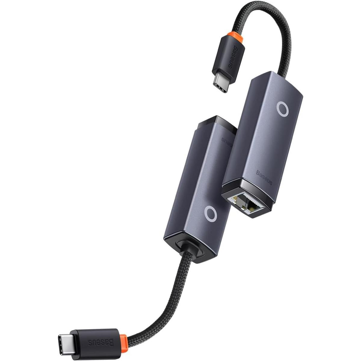 Baseus Lite Series RJ45 Lan Port Ethernet Adapter Type C to RJ45 Lan Port 1000mbps Hub Grey