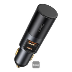 Baseus Share Together Fast Charge Car Charger With Cigarette Lighter Expansion Port U+c 120w Black