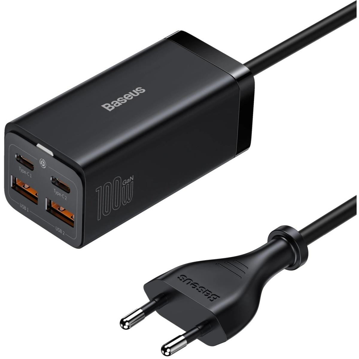Baseus GaN3 Pro fast universal GaN charger 2 x USB Type C / 2x USB 100W PD3.0, QC4.0 +, AFC - black