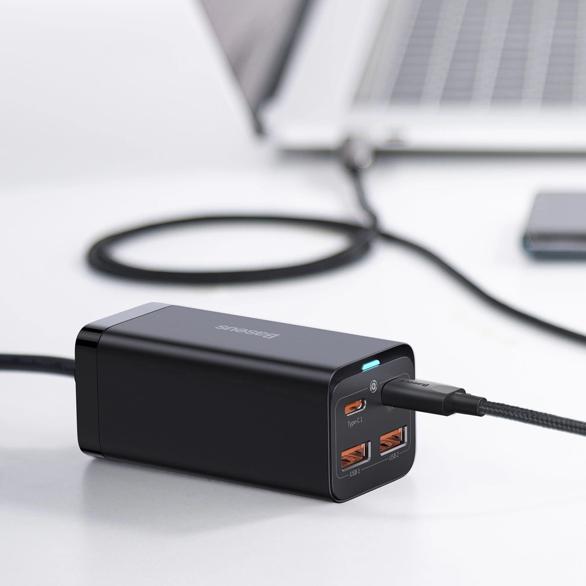 Baseus Gan3 Pro Fast Universal Gan Charger 2 X Usb Type C / 2x Usb 100w Pd3.0, Qc4.0 +, Afc Black Baseus Gan3 Pro Fast Universal Gan Charger 2 X Usb Type C / 2x Usb 100w Pd3.0, Qc4.0 +, Afc Black