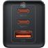 Baseus Travel Charger Gan5 Pro Fast Wall Charger, C+c+u, Qc, Afc, Pd 65w With Type C To Type C (100w) Cable 1m, Black Baseus Travel Charger Gan5 Pro Fast Wall Charger, C+c+u, Qc, Afc, Pd 65w With Type C To Type C (100w) Cable 1m, Black