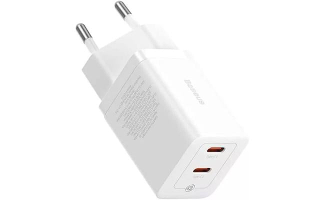 Baseus GAN5 Pro Fast Charger Dual Type C Port, 40w EU, B Technology White