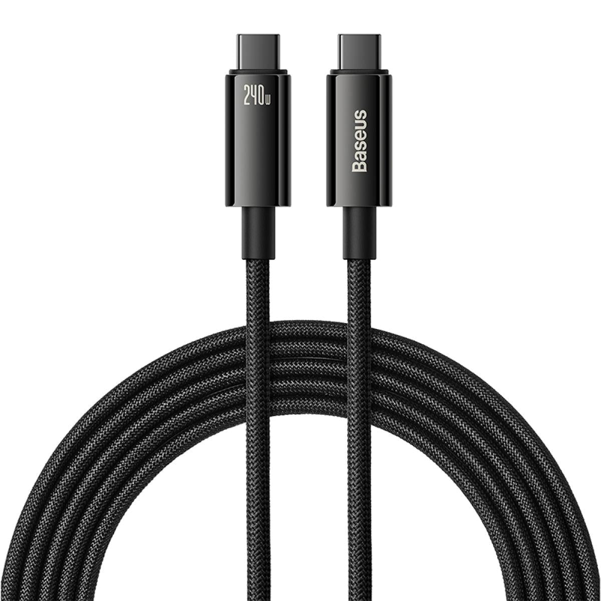 Baseus Tungsten Gold Fast Charging Data Cable Type C To Type C 240w 2m Black