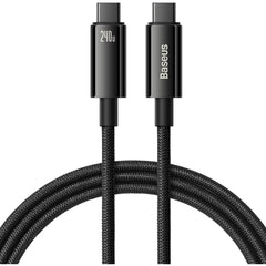 Baseus Tungsten Gold Fast Charging Data Cable Type-C to Type-C 240W 3m - Black
