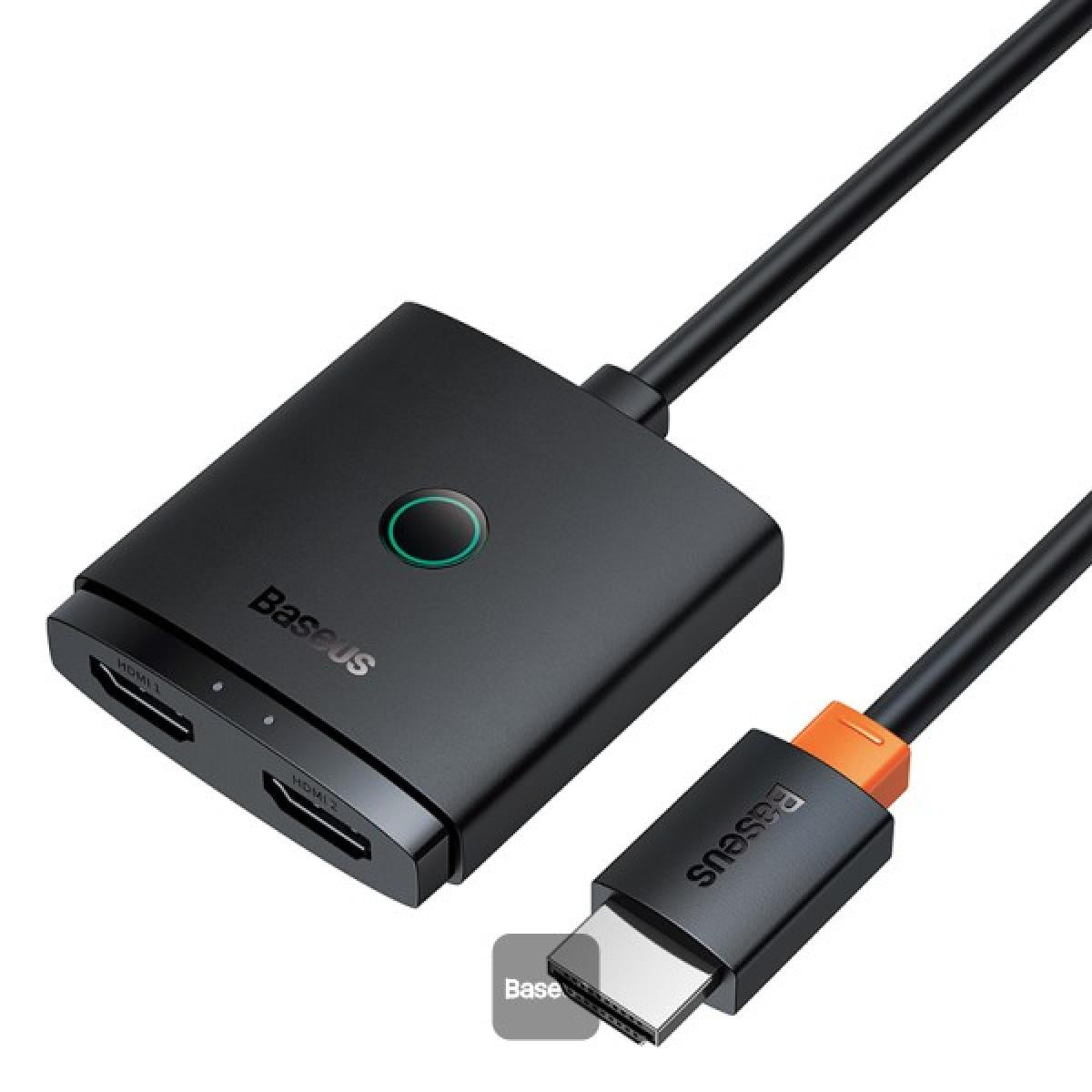 Baseus Airjoy Series 2 In 1 Bidireional Hdmi Switch With 1m Cable Cluster Black
