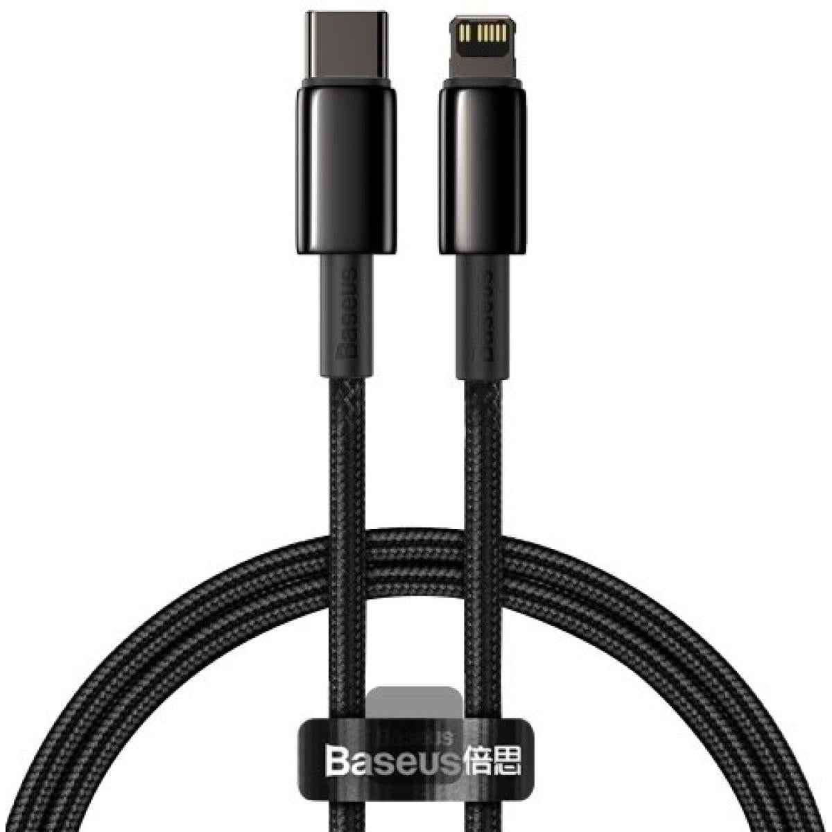 Baseus Tungsten Gold Fast Charging Data Cable Type C To Lightning Pd 20w (1m) Black