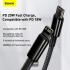 Baseus Tungsten Gold Fast Charging Data Cable Type C To Lightning Pd 20w (1m) Black Baseus Tungsten Gold Fast Charging Data Cable Type C To Lightning Pd 20w (1m) Black