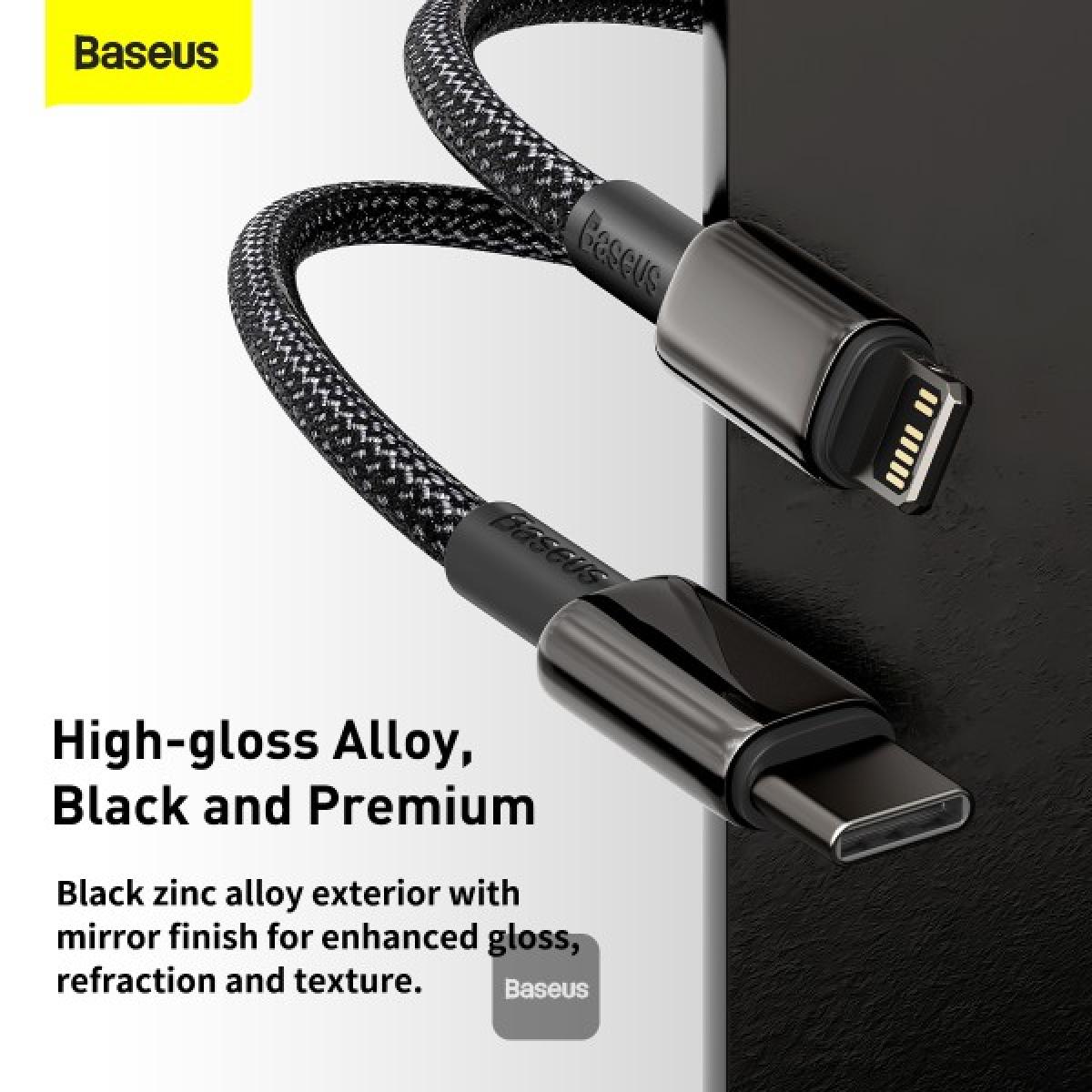 Baseus Tungsten Gold Fast Charging Data Cable Type C To Lightning Pd 20w (1m) Black Baseus Tungsten Gold Fast Charging Data Cable Type C To Lightning Pd 20w (1m) Black