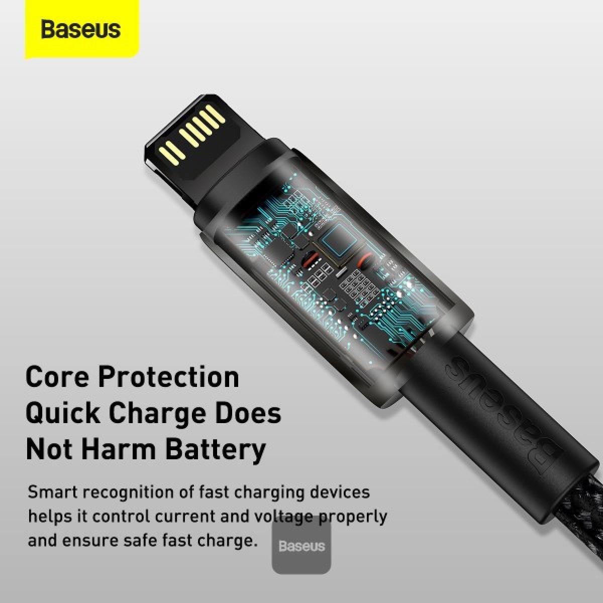 Baseus Tungsten Gold Fast Charging Data Cable Type C To Lightning Pd 20w (1m) Black Baseus Tungsten Gold Fast Charging Data Cable Type C To Lightning Pd 20w (1m) Black