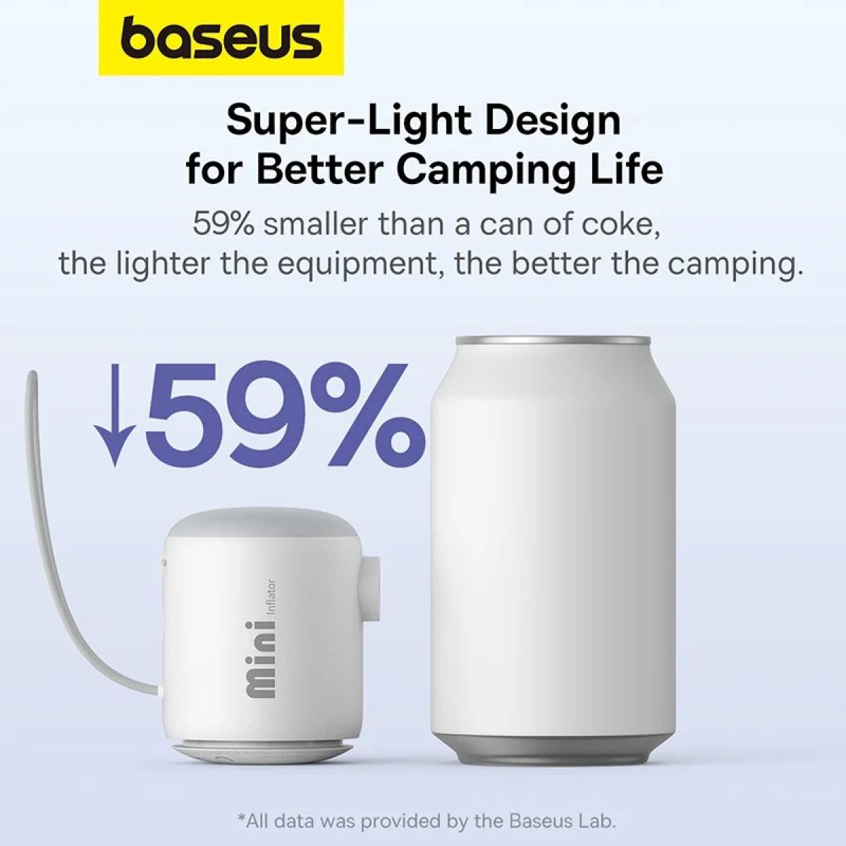 Baseus Pocket Go Portable Air Pump Stellar White