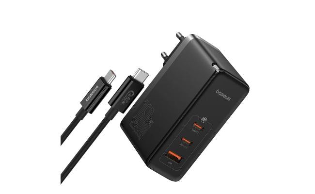 Baseus GAN5 Pro Digital Fast Charger 2c+u 160w EU Cluster Black (with Superior Series Fast Charging Data Cable Type C to Type C 240w 48v/5a)