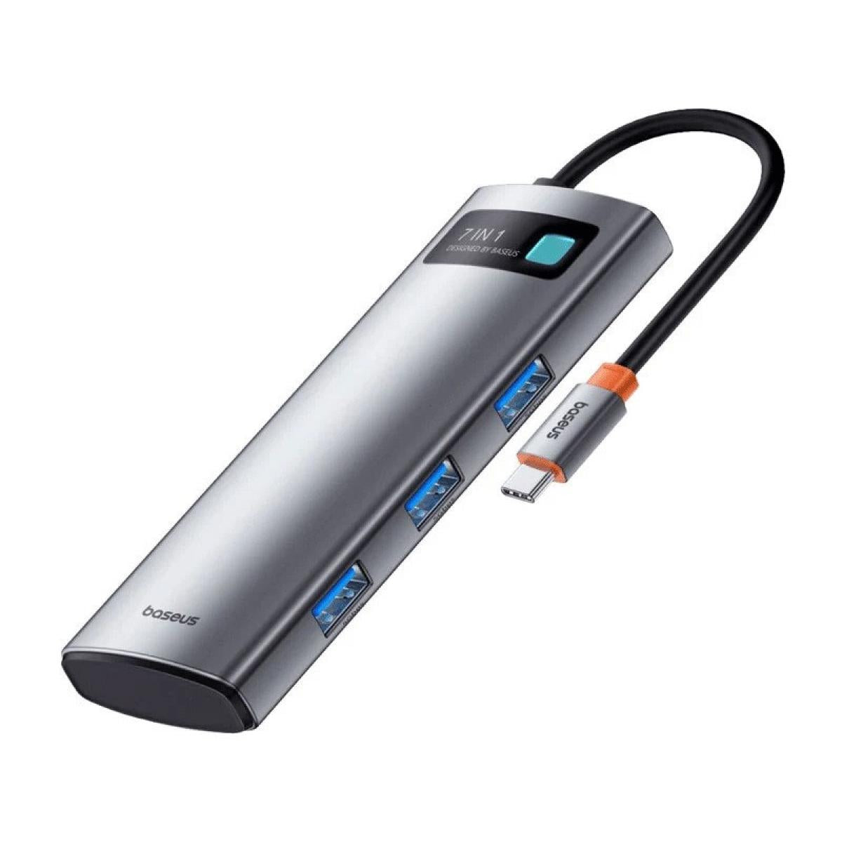 Baseus Gleam Usb Hub 7in1, Usb C To 1x Hdmi4k 60hz + 3x Usb3.0 + 1x Pd + 1x Sd/tf Baseus Gleam Usb Hub 7in1, Usb C To 1x Hdmi4k 60hz + 3x Usb3.0 + 1x Pd + 1x Sd/tf