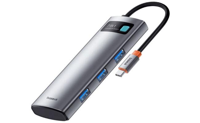 Baseus Gleam Usb Hub 7in1, Usb C To 1x Hdmi4k 60hz + 3x Usb3.0 + 1x Pd + 1x Sd/tf Baseus Gleam Usb Hub 7in1, Usb C To 1x Hdmi4k 60hz + 3x Usb3.0 + 1x Pd + 1x Sd/tf