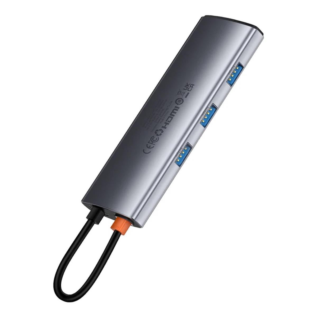 Baseus Gleam Usb Hub 7in1, Usb C To 1x Hdmi4k 60hz + 3x Usb3.0 + 1x Pd + 1x Sd/tf Baseus Gleam Usb Hub 7in1, Usb C To 1x Hdmi4k 60hz + 3x Usb3.0 + 1x Pd + 1x Sd/tf